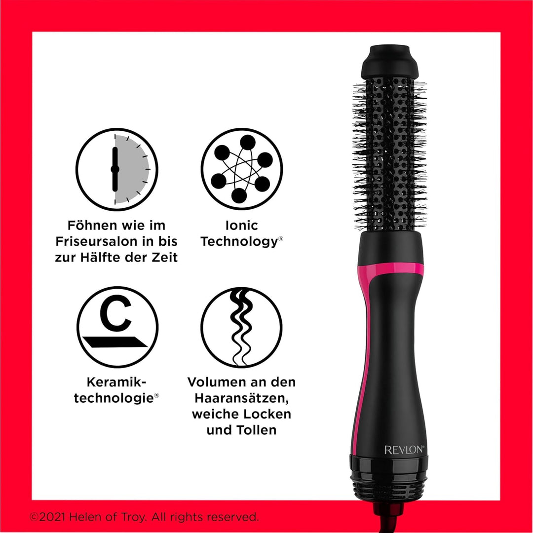 Revlon One-Step-Style-Booster – Rundbürstenföhn und Styler, 38-mm-Rundbürste (Thermoborsten, keramik