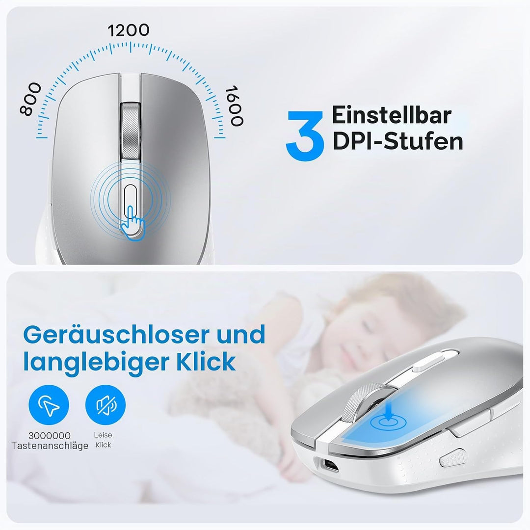 OMOTON Kabellose Bluetooth-Tastatur und Maus für Mac (MacBook Air/MacBook Pro/iMac/iMac Pro), wieder