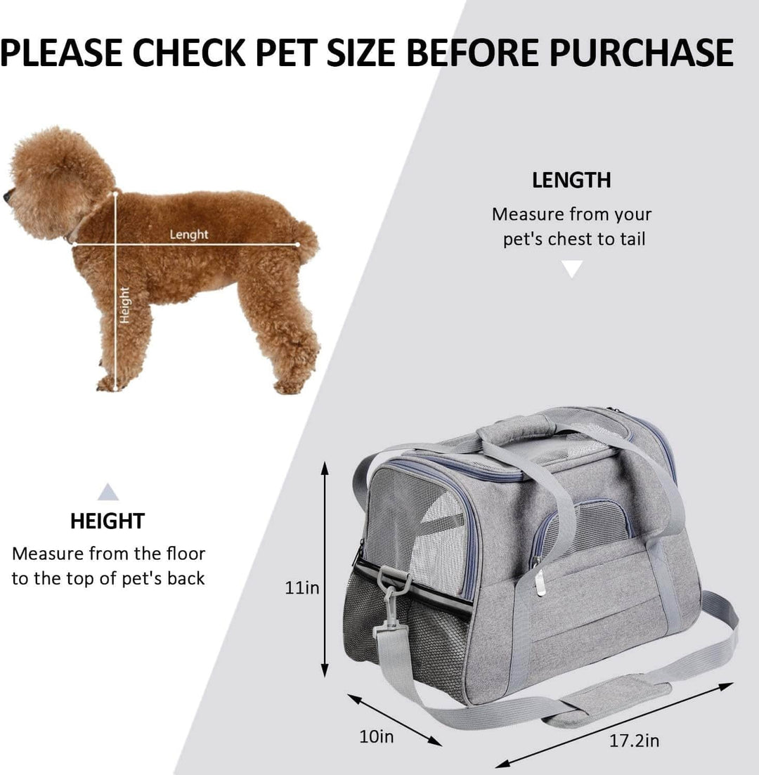 kleine Hunde Transportbox,transportbox Katze, Atmungsaktive und Faltbare Hundebox mit Verstellbarem,