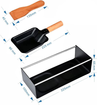 Holzsammlung Raclette-Set,Mini Raclette Grill Portable Käseschmelzer Käse Raclette Grill mit 2 Stück