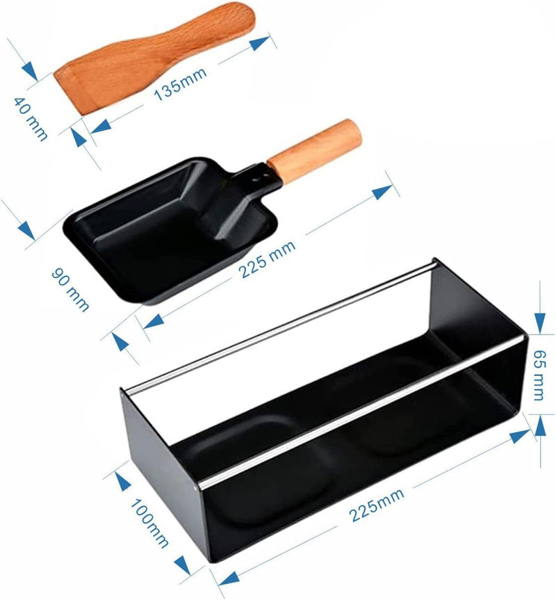 Holzsammlung Raclette-Set,Mini Raclette Grill Portable Käseschmelzer Käse Raclette Grill mit 2 Stück