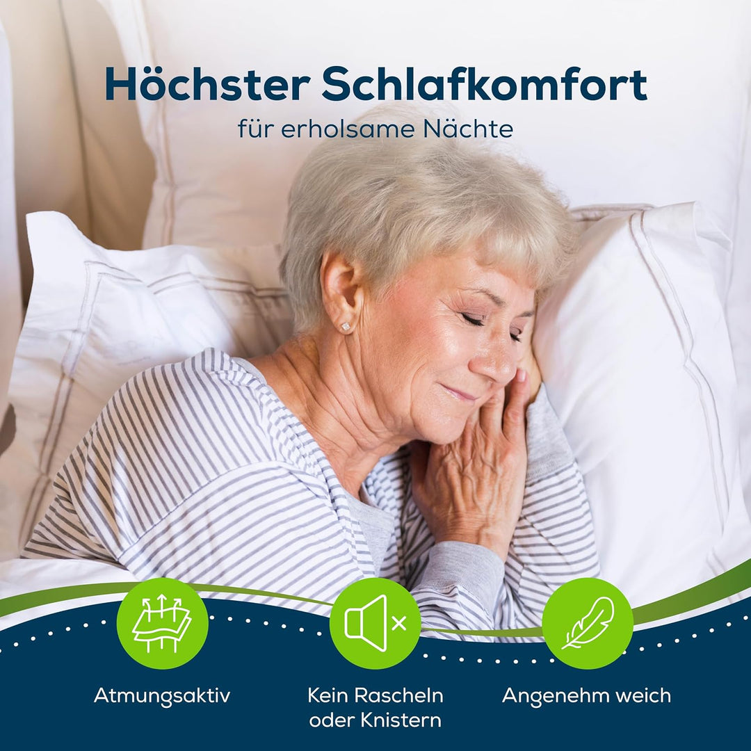 Sensalou Spannbettlaken Wasserdicht 90x200 cm 2er Pack – Matratzenschutz Laken für Einzelbett & Pfle