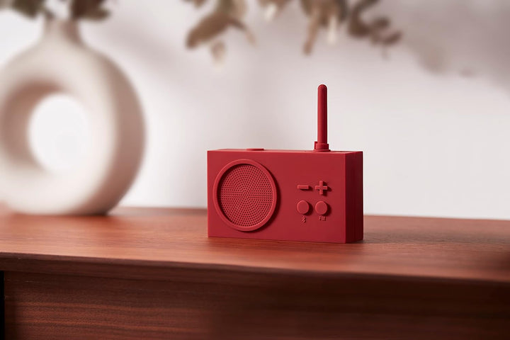 Lexon TYKHO 3 Tragbarer Bluetooth Lautsprecher mit FM Radio, Wasserdicht und Wiederaufladbarer Akku