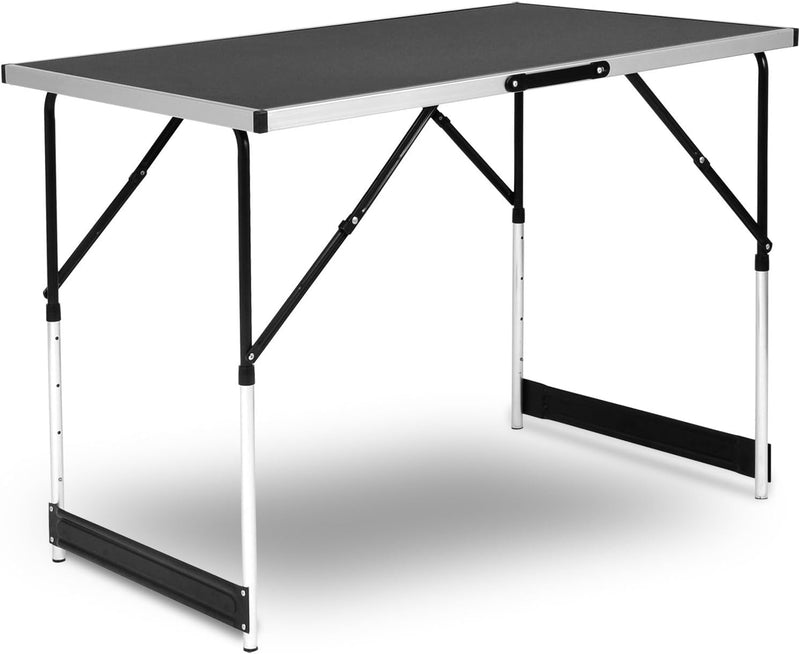 eSituro Campingtisch Alu Klapptisch höhenverstellbar 100x60x73-94cm Falttisch Picknicktisch, Tischpl