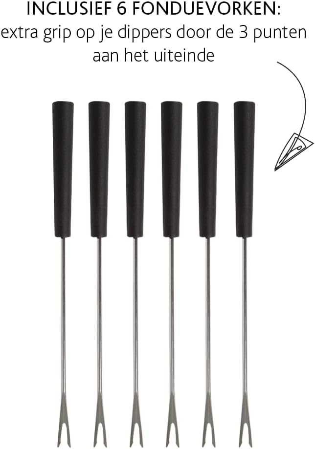 Boska Fondue-Set Nero/robuster Look / 1,3 L/Keramik/Gusseisen/Silber/Schwarz / 290 x 200 x 160 mm 30