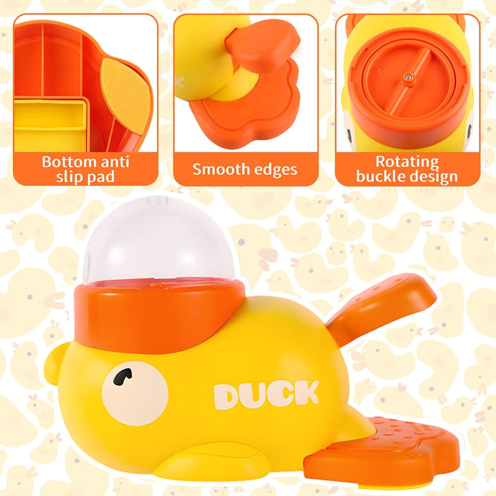 Ente Futterspender, Hund Slow Feeder Spielzeug, Automatischer Futterspender für Gelbe Enten, Langsam