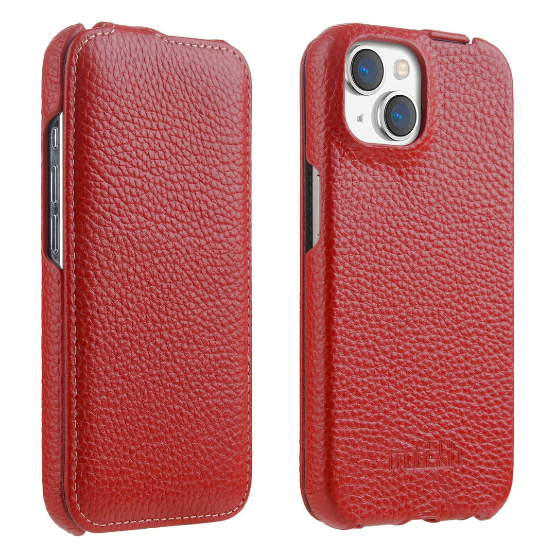 Hülle passend für iPhone 15 (6,1 Zoll), Handyhülle mit beschichtetem Leder, Flip Case, Schutzhülle,