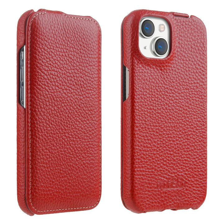 Hülle passend für iPhone 15 (6,1 Zoll), Handyhülle mit beschichtetem Leder, Flip Case, Schutzhülle,