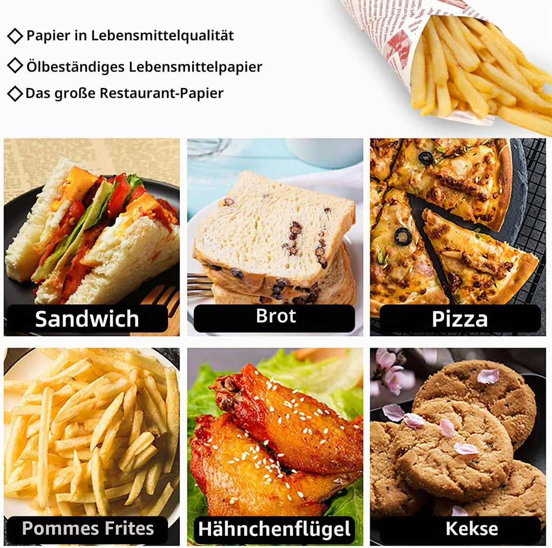 La Llareta Brotpapier 500 Blatt, 26 * 36cm Käsepapier, Wasserdicht und Öl, Nicht Klebrig, Wachspapie