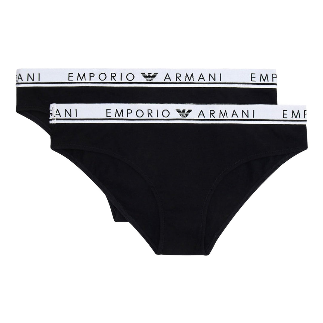 Emporio Armani Damen Briefs (2er Pack) L -00020 Black, L -00020 Black