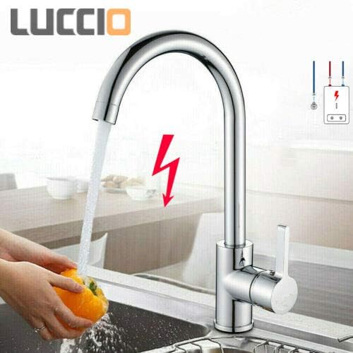ZXC Niederdruck Küchen Armatur mit schwenkbaren Auslauf, moderner Einhandmischer Wasserhahn komplett