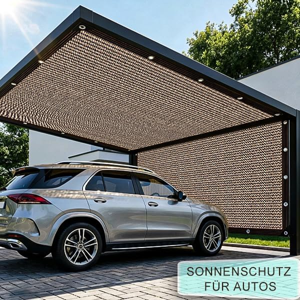 Sonnenschutz Netz Schattierungsnetz mit Ösen 80% Anti UV Windschutznetz Schattennetz Sonnensegel Atm