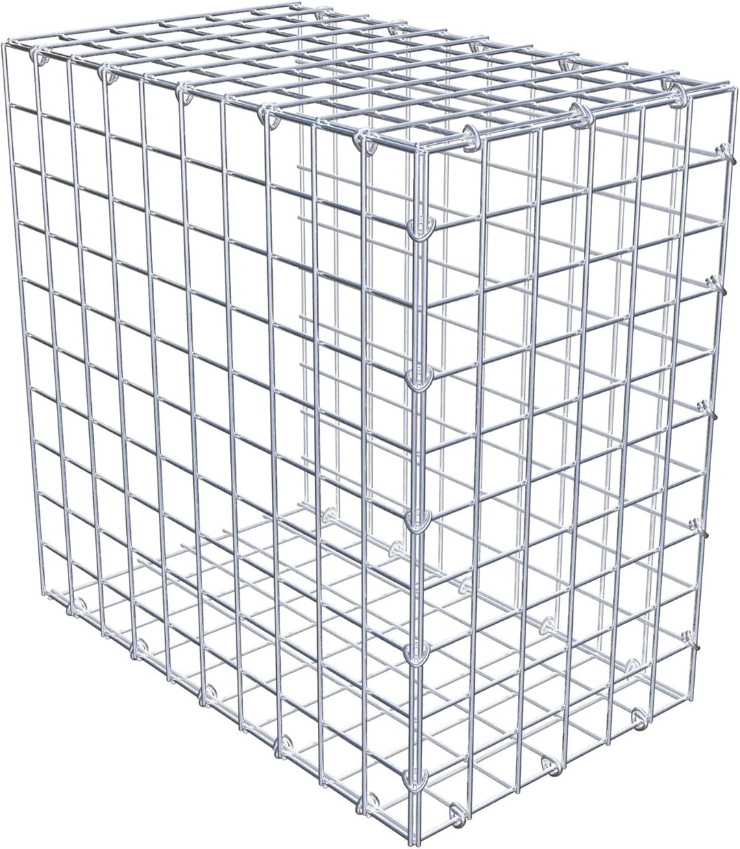 GABIONA Anbau-Gabione Typ2 eckig, Maschenweite 5 x 5 cm, Tiefe 30 cm, Gabione 50 x 50 x 30 cm (L x H