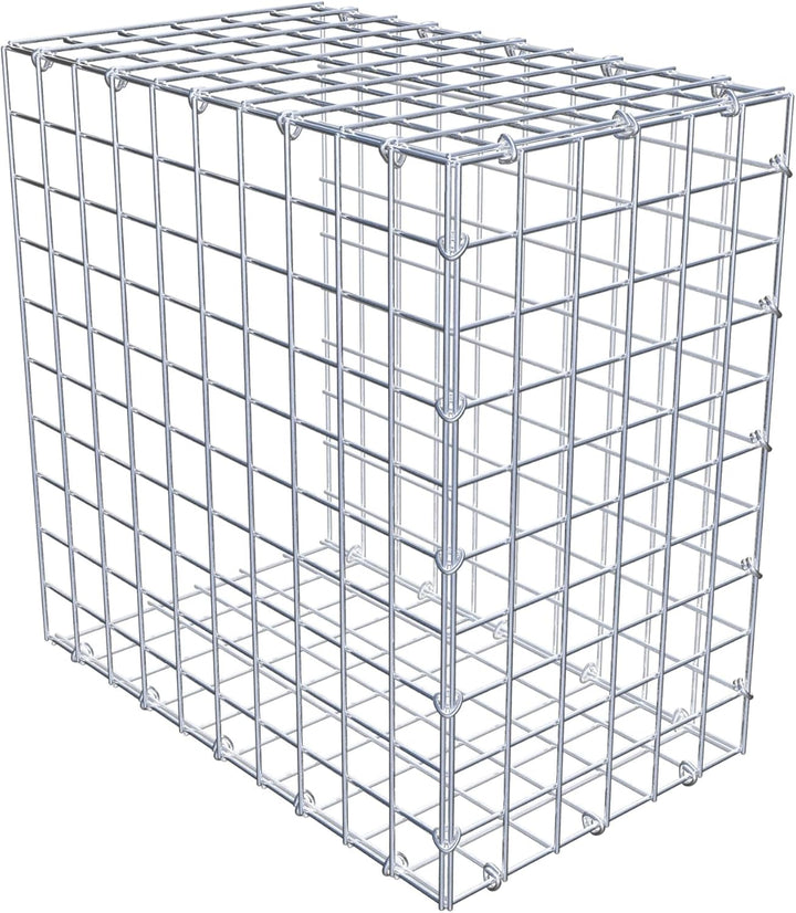 GABIONA Anbau-Gabione Typ2 eckig, Maschenweite 5 x 5 cm, Tiefe 30 cm, Gabione 50 x 50 x 30 cm (L x H