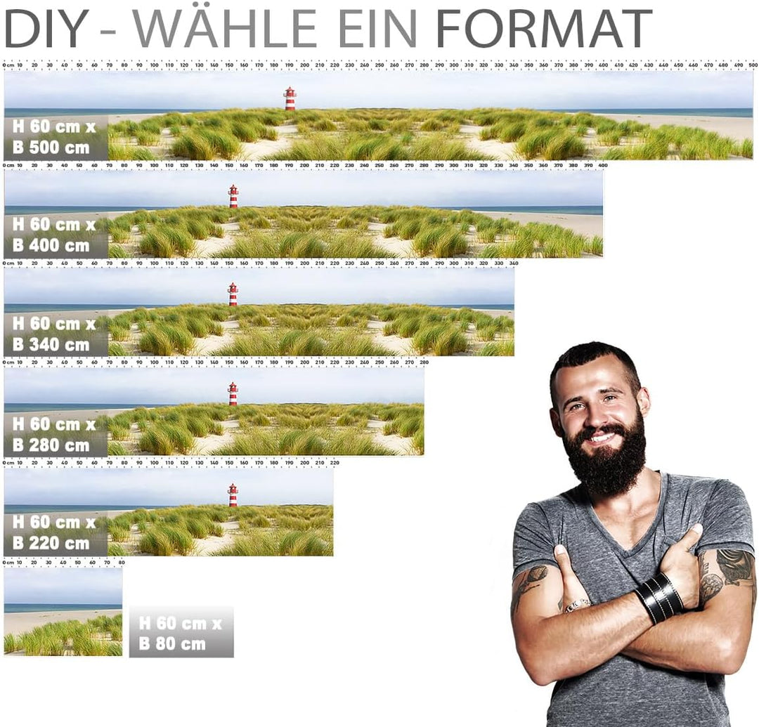 StickerProfis Küchenrückwand selbstklebend Glasoptik - NORDSEE - 1.8mm, Versteift, alle Untergründe,