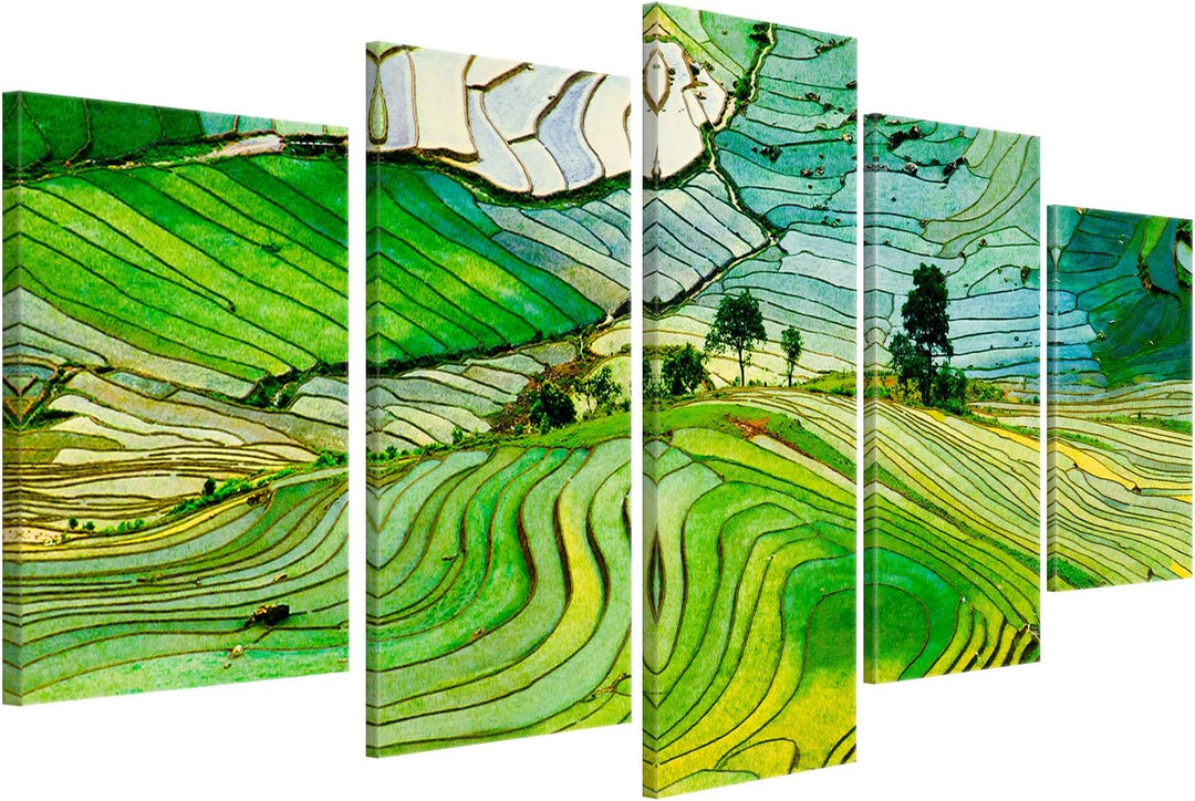 ge Bildet Bild auf Leinwand | Landschaftsbilder - Reisfelder in der Provinz Lao Cai - Vietnam K in 1