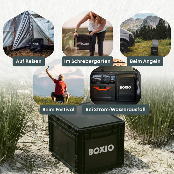 BOXIO Toilet Plus - Trenntoilette mit Starter Kit, Mobile Camping Toilette 40 x 30 x 28 cm inkl. 2x