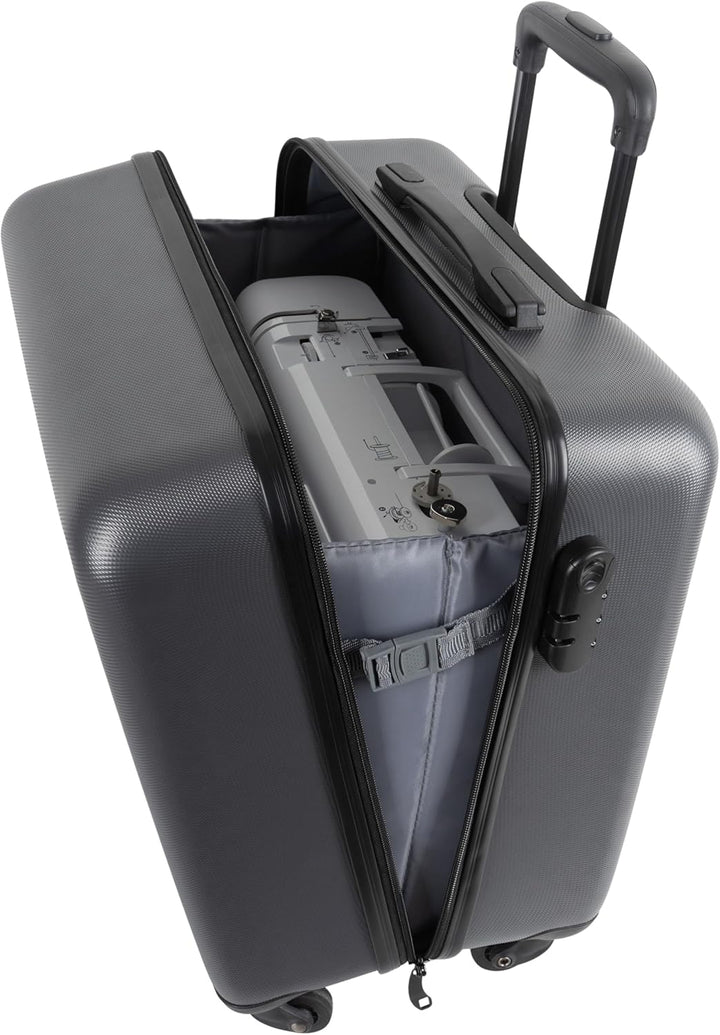 SEMPLIX Nähmaschinentrolley (M/stahlgrau/Hartschale)