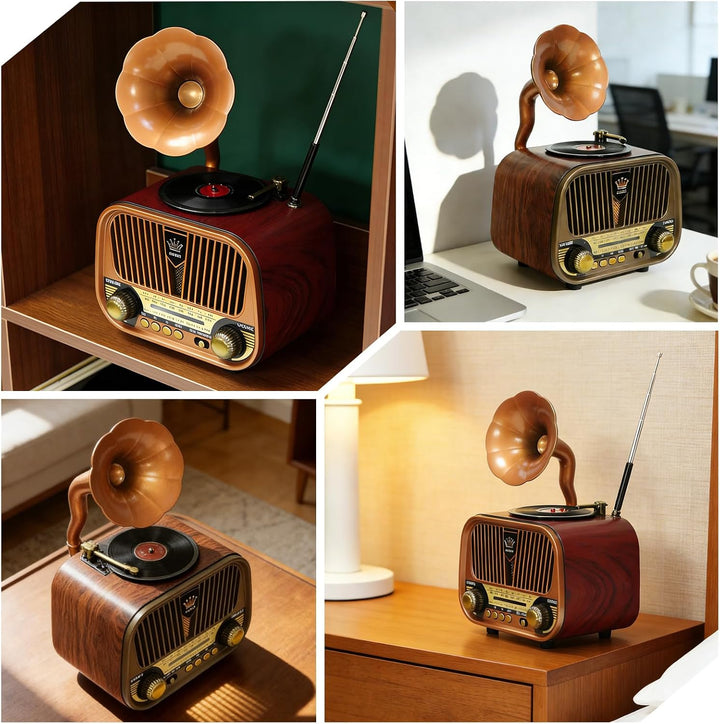 Retro Radio Mit Bluetooth, Nostalgie Radio Klein, Bluetooth Radios Retro, Für Wandern Camping Gesche