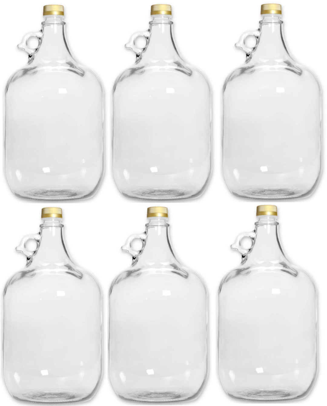 lilawelt24 6 x 5L GLASBALLON Weinballon GÄRBALLON GLASFLASCHE Flasche Gallone Leere Glasflasche zum