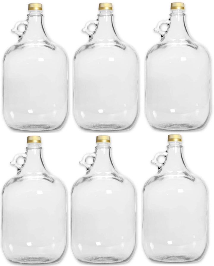 lilawelt24 6 x 5L GLASBALLON Weinballon GÄRBALLON GLASFLASCHE Flasche Gallone Leere Glasflasche zum
