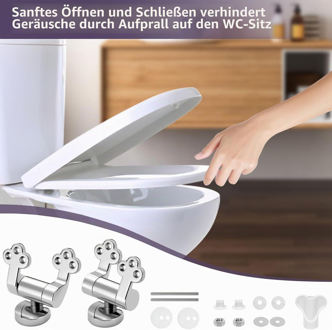 Dadabig WC Sitz Scharnier Zink Legierung, Toilettendeckel Scharniere Scharnier für Toilettensitz mit