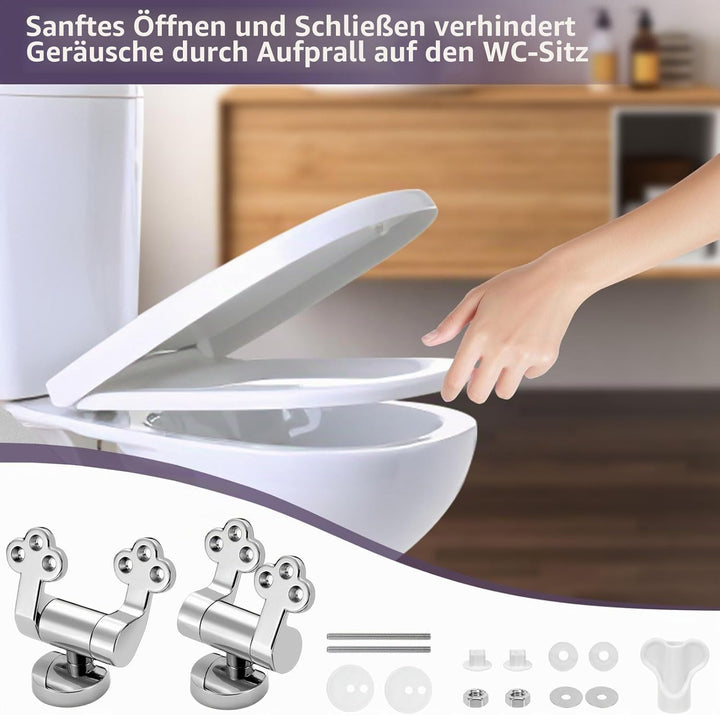 Dadabig WC Sitz Scharnier Zink Legierung, Toilettendeckel Scharniere Scharnier für Toilettensitz mit