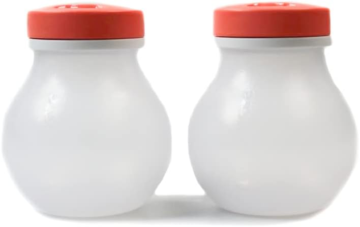 Tupperware SET (2) Allegra Salz und Pfefferstreuer 200 ml weiss lachs Gewürzspender Gewürzstreuer St