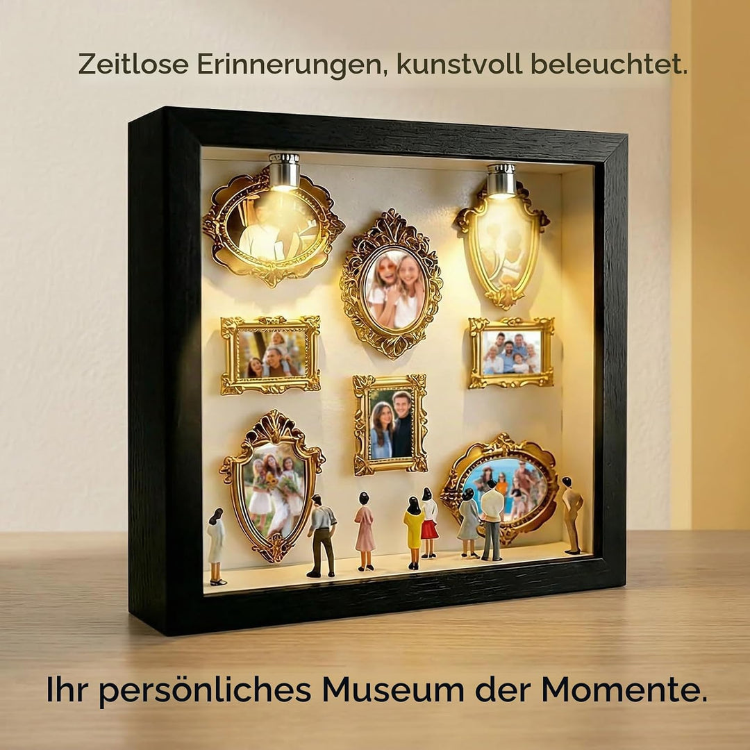 Dandin DIY Mini Museum Silhouette Box, Mini Menschen Figuren Museum, Minis Picture Frames Mit Beleuc