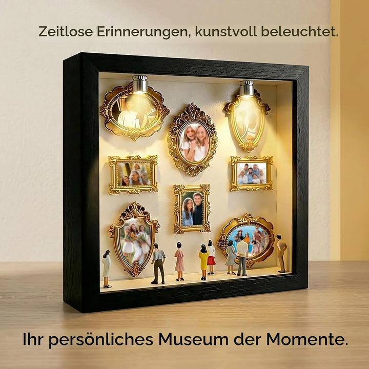 Dandin DIY Mini Museum Silhouette Box, Mini Menschen Figuren Museum, Minis Picture Frames Mit Beleuc