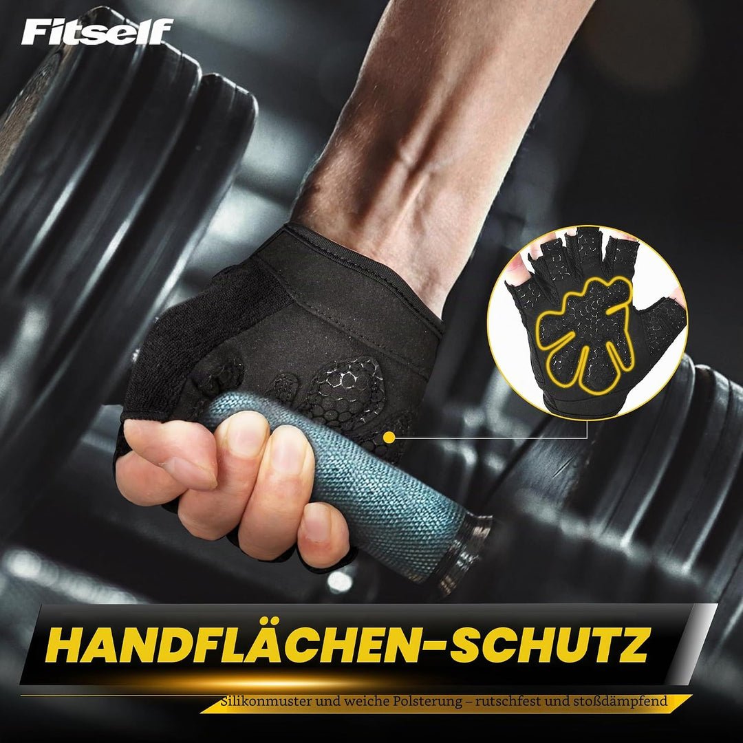Fitness Handschuhe Damen Herren Atmungsaktive Gewichtheben Trainingshandschuhe für Sport Gym Krafttr