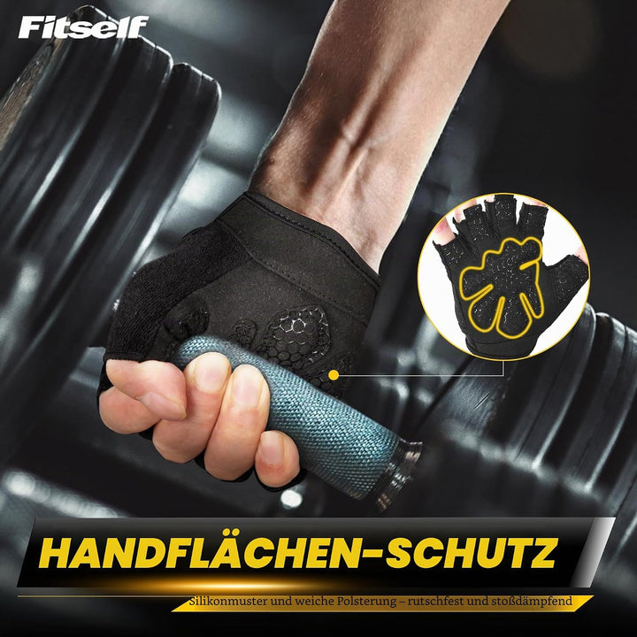 Fitness Handschuhe Damen Herren Atmungsaktive Gewichtheben Trainingshandschuhe für Sport Gym Krafttr