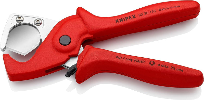 KNIPEX PlastiCut Schlauch- und Schutzrohrschneider bis 25 mm 90 20 185 Rohrschneider, flexible Rohre