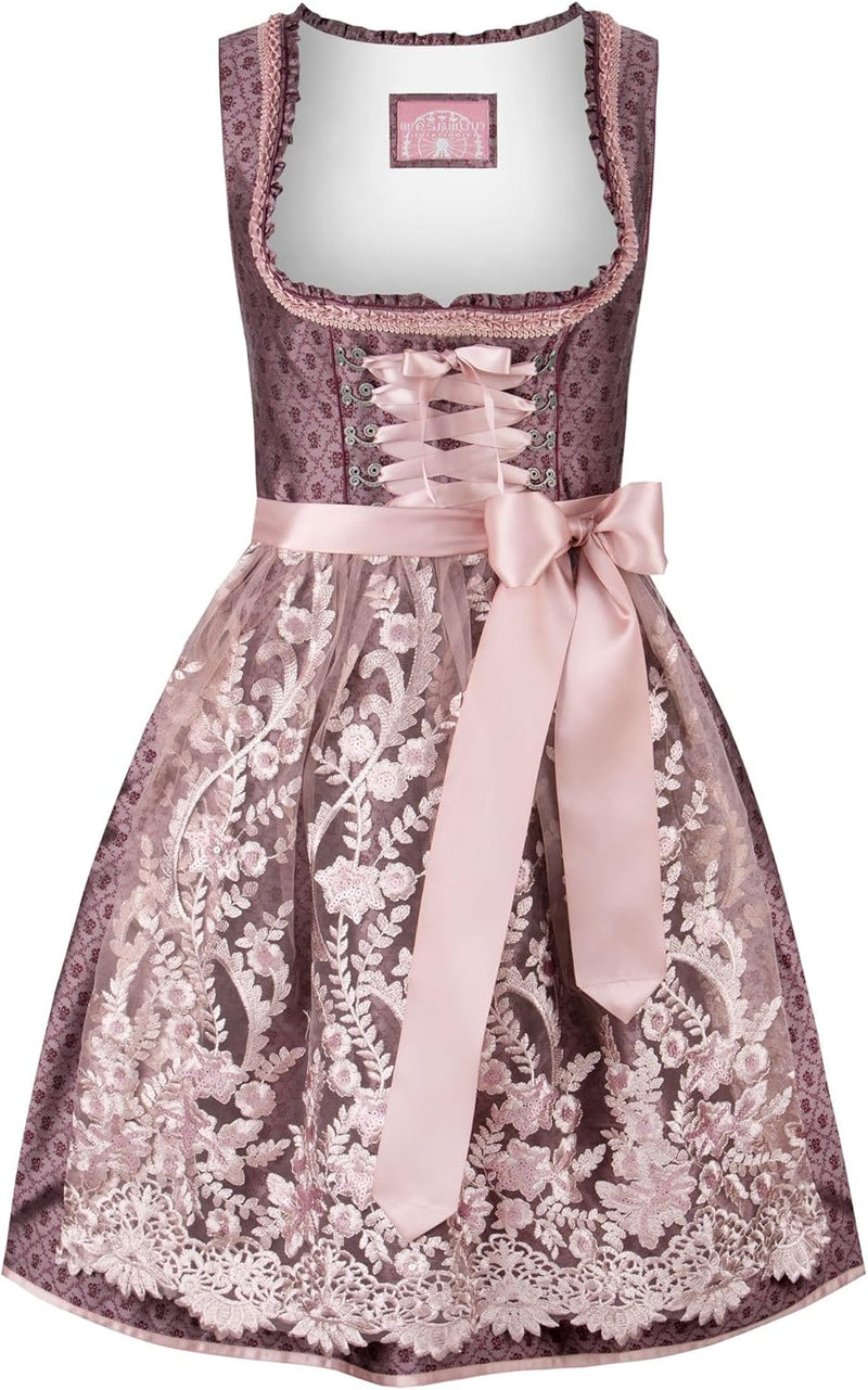 Stockerpoint Damen Dirndl Palina Kleid für besondere Anlässe 36 Bordeaux, 36 Bordeaux
