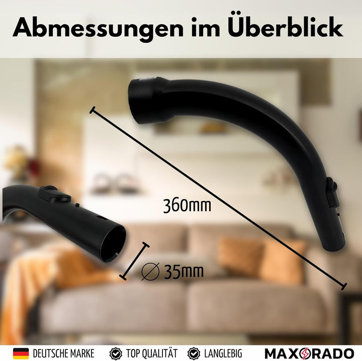 Staubsauger Handgriff 35 mm Hand Griff Schlauchgriff Ersatz Rohr kompatibel mit Ersatzteil für Miele