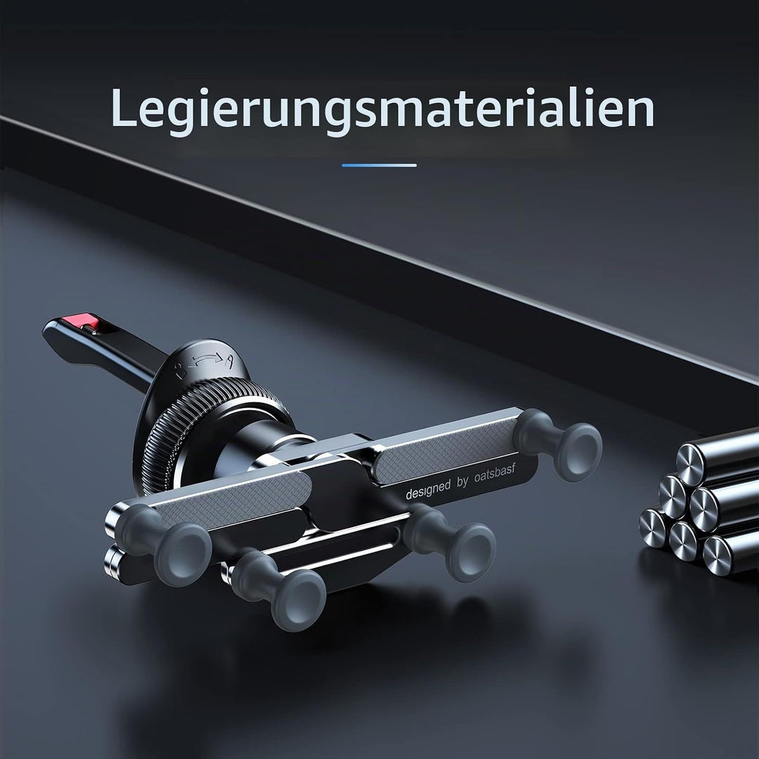 OATSBASF Kfz-Handyhalterung, Freisprecheinrichtung, Schwerkraft-Lüftungsschlitz-Autohalterung, geeig