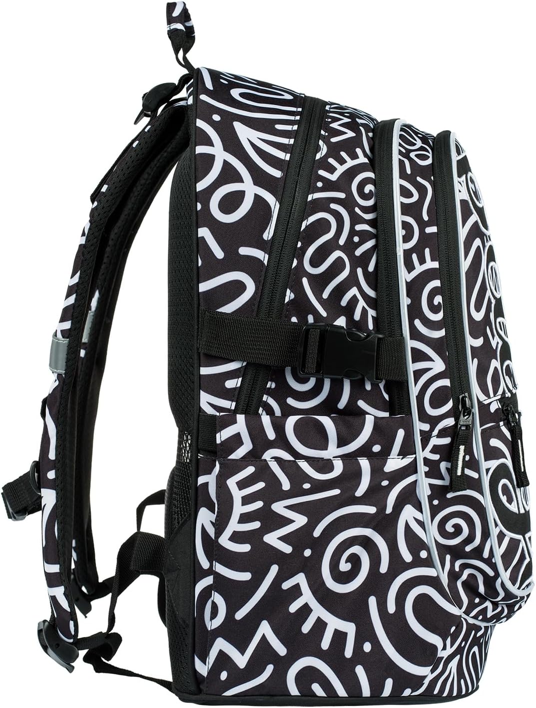 Baagl Kinderrucksack, Schulrucksack für Kinder mit ergonomisch geformter Rücken, Brustgurt und refle