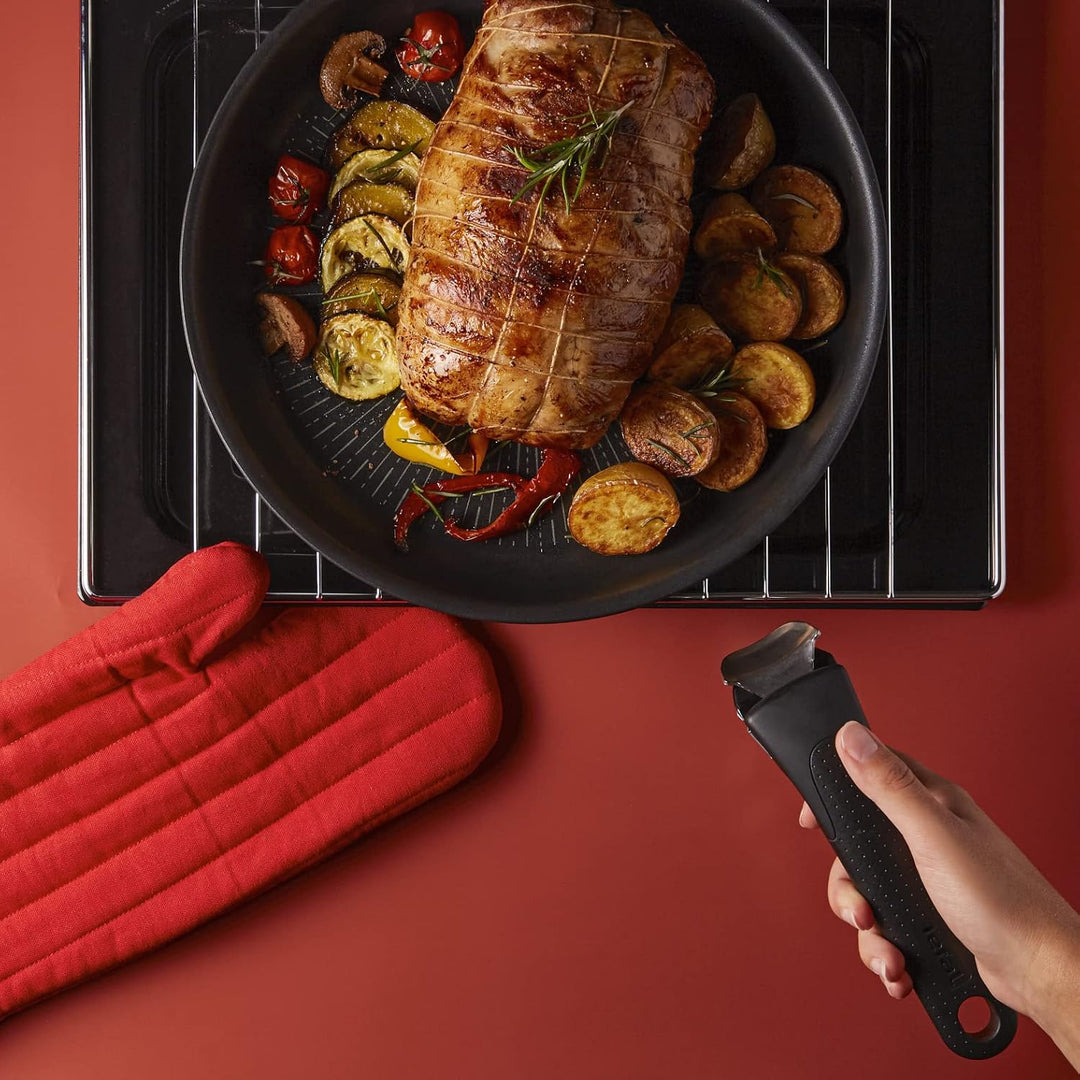Tefal Ingenio Unlimited, 26 cm grosser Wok, stapelbar, abnehmbarer Griff, platzsparend, antihaftbesc