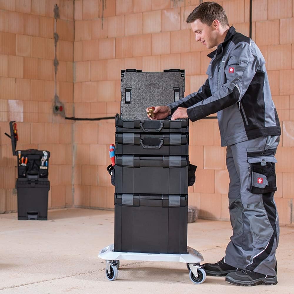 Bosch Sortimo L-Boxx Roller Werkzeugkoffer Set leer mit innovativem Transportsystem grau passend für