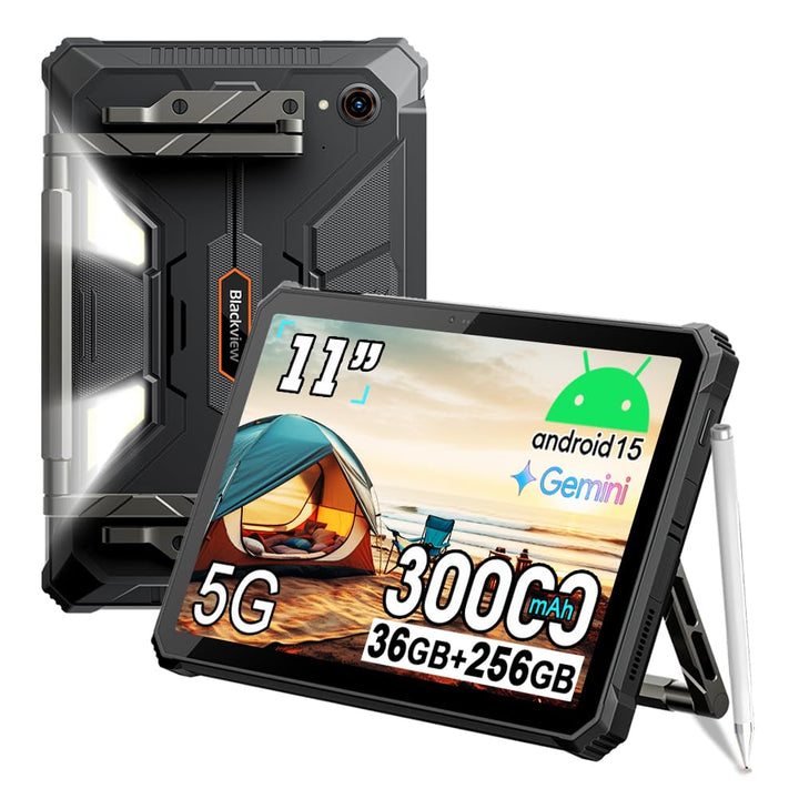 Blackview Active 12 Pro 30000mah 5G Outdoor Tablet mit Projektoren, 36GB+256GB/1TB Tablet, 11"FHD+ R