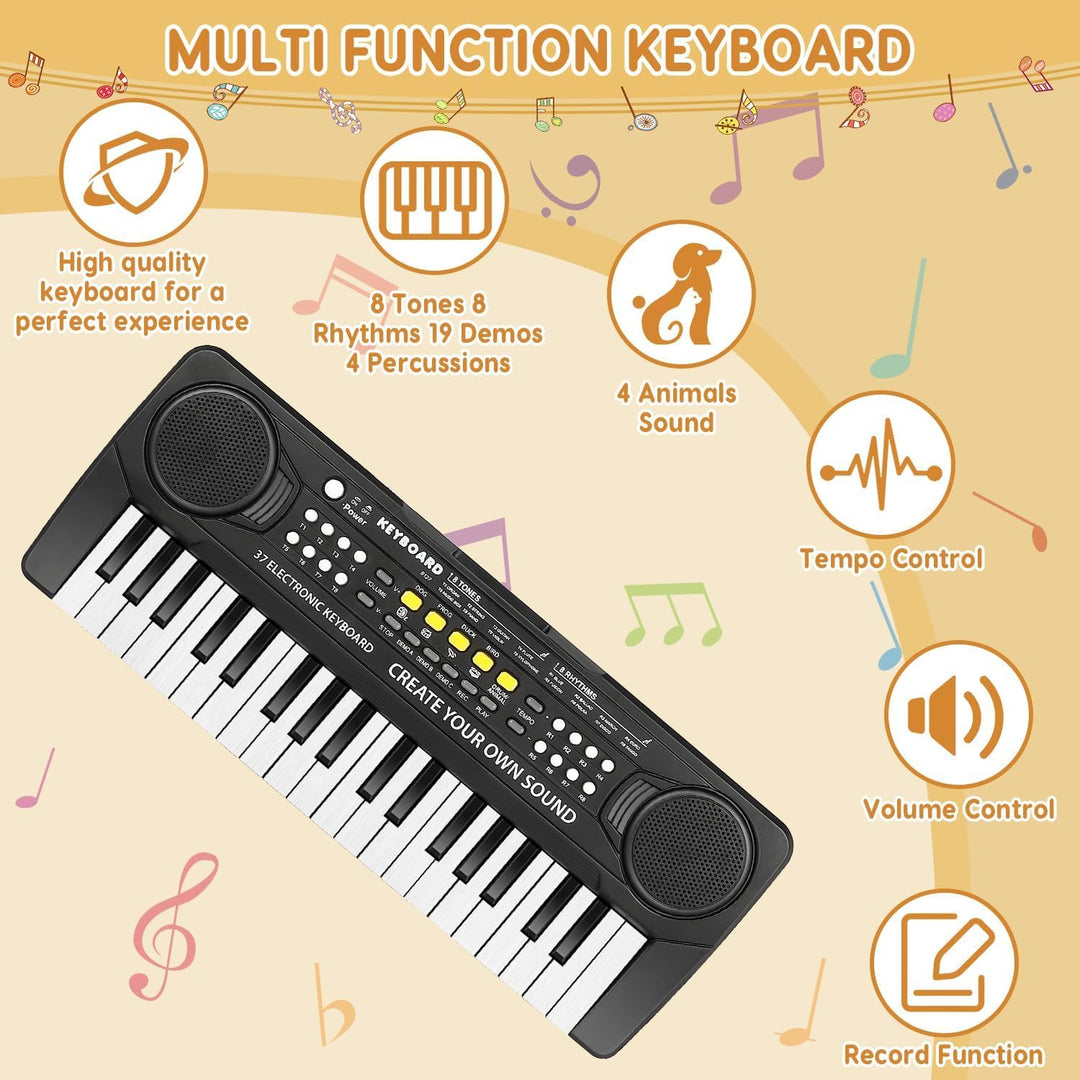 Shayson Elektronische Keyboard für Kinder ab 3 4 5 6 7 8 Jahren, Mini 37-Tasten Kinder Klavier mit M