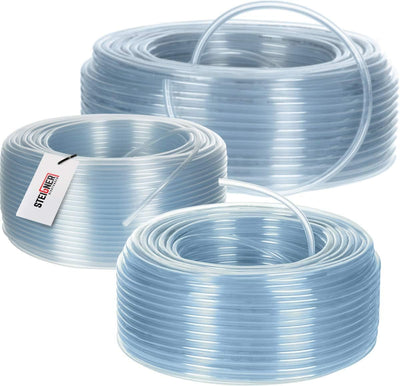STEIGNER Benzinschlauch Wasserschlauch PVC Schlauch Transparent, Durchmesser: 8-11 mm, Länge: 20 m,