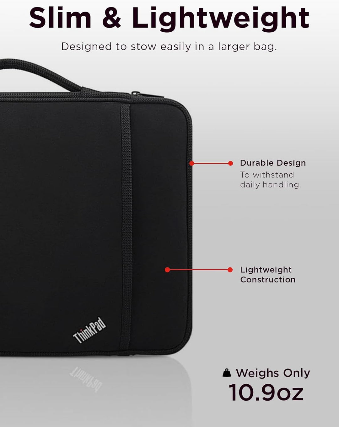 LENOVO ThinkPad 36cm 14Zoll Sleeve, Schwarz Single, Single