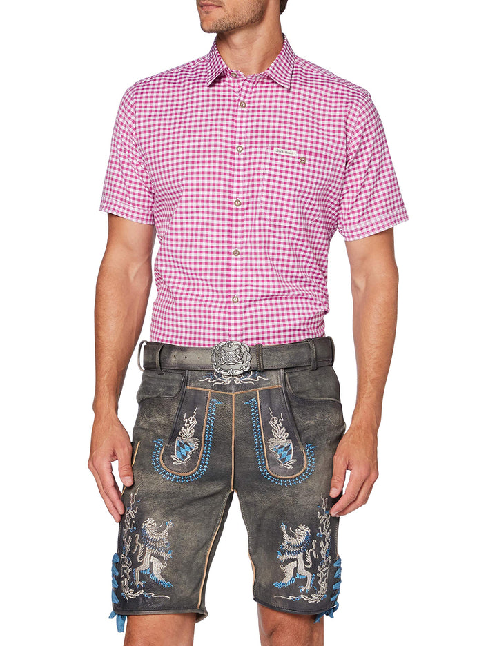 Stockerpoint Herren Hose Bayern Bua Lederhose 42 Grau (Grau Antik Gespeckt Grau Antik Gespeckt), 42