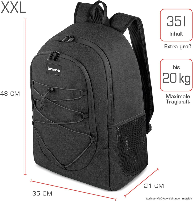 bomoe Kühlrucksack 35L - Outdoor Rucksack mit 16h Kühlfunktion - Strandrucksack mit vielen Taschen z