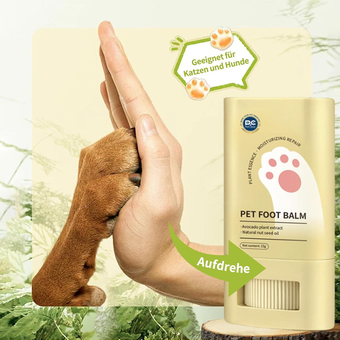Pfotenbalsam Stick für Hund und Katze, gegen trockene rissige Pfoten, ideal als Pfotenschutz für Som