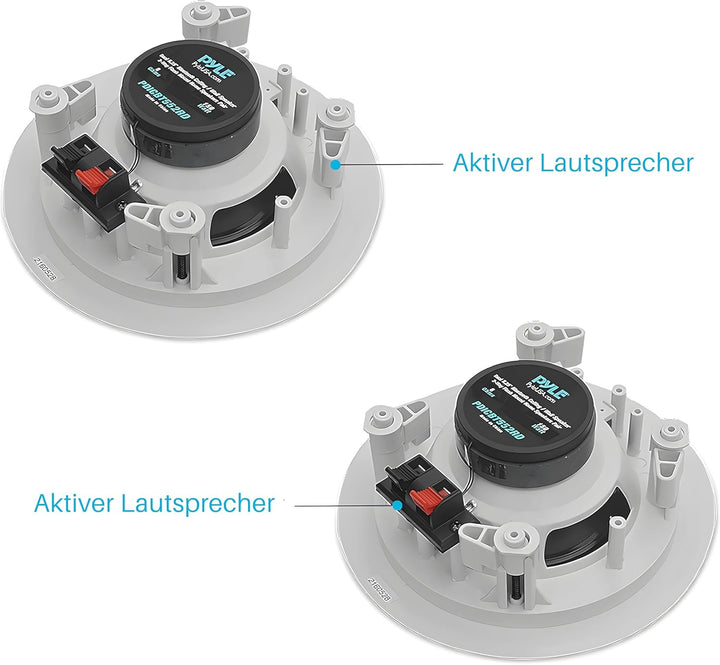 Pyle 13,3 cm Paar Bluetooth Flush Mount Unterputzkabel 2-Wege-Wandeinbaulautsprecher Schnelle Verbin