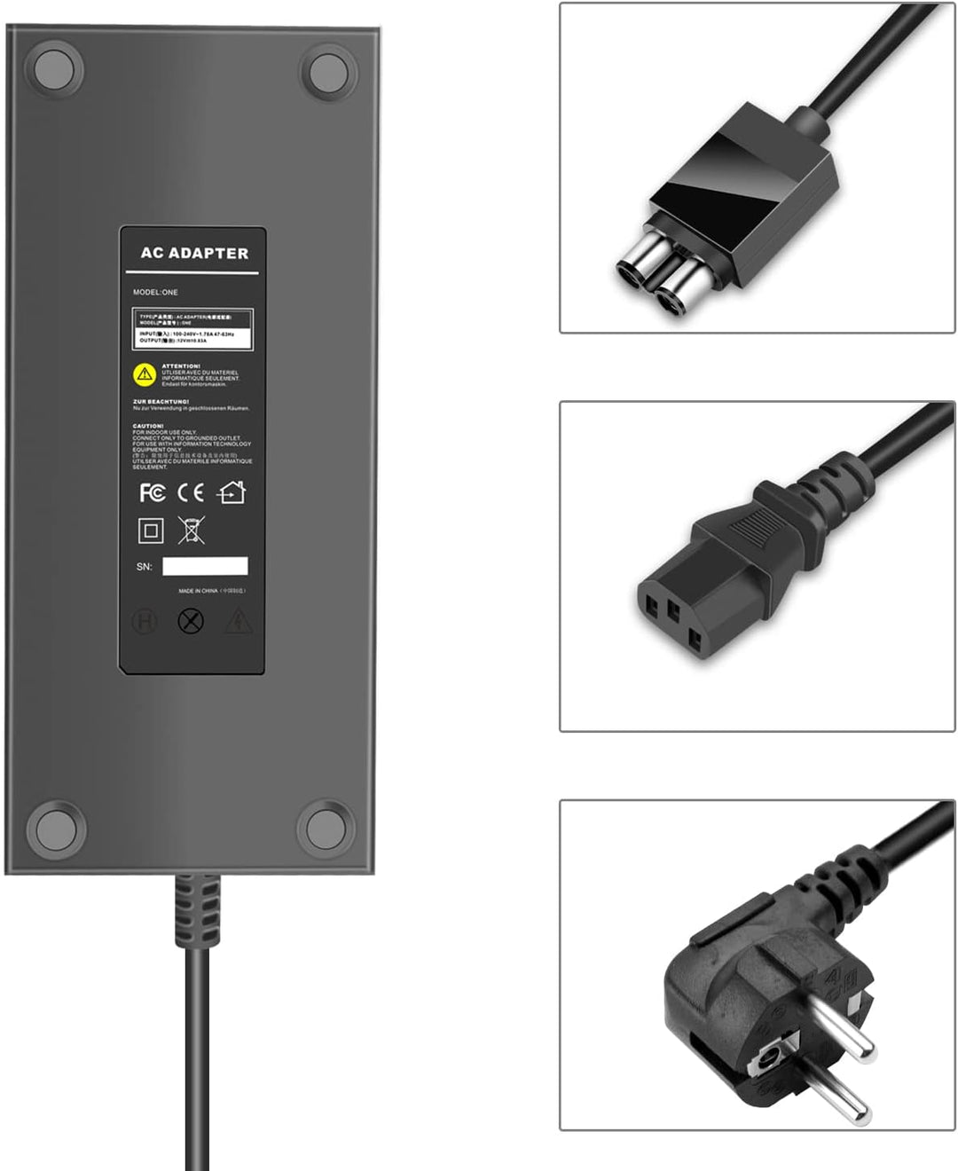 ARyee Xbox One Netzteil, Xbox One Power Brick, AC Adapter Netzteil Ladekabel Ersatz für Xbox One Kon