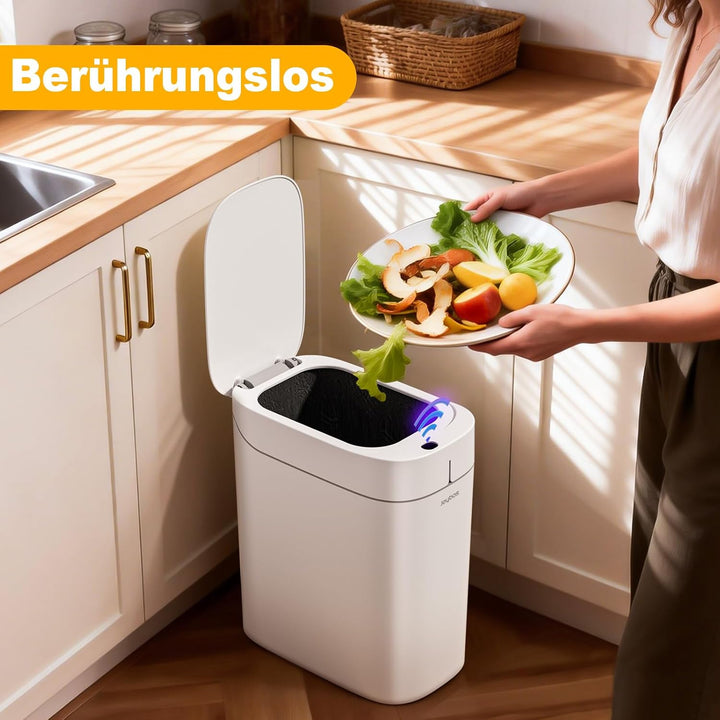 MOPUP Badezimmer-Mülleimer, automatischer Müllbeutel-Mülleimer, 3.5 Gallonen schlanker, smarter klei