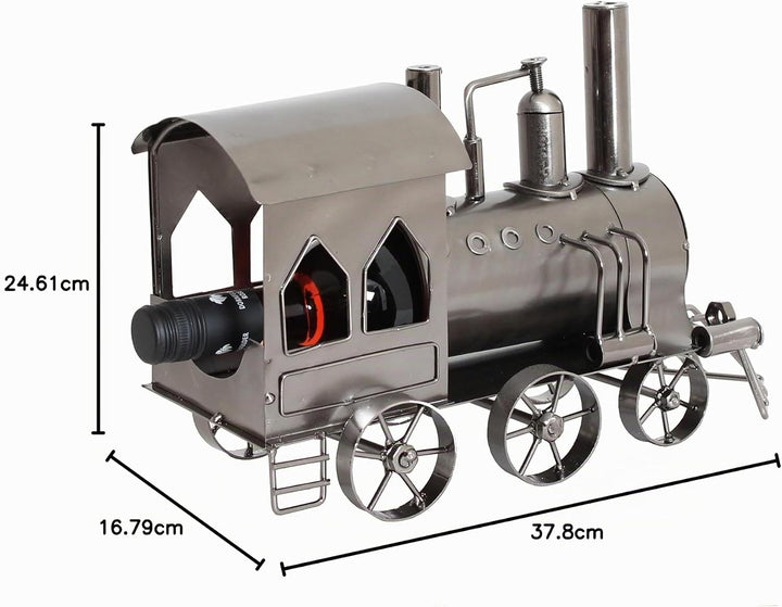 Brubaker Flaschenhalter Lokomotive Metall Skulptur Geschenk mit
